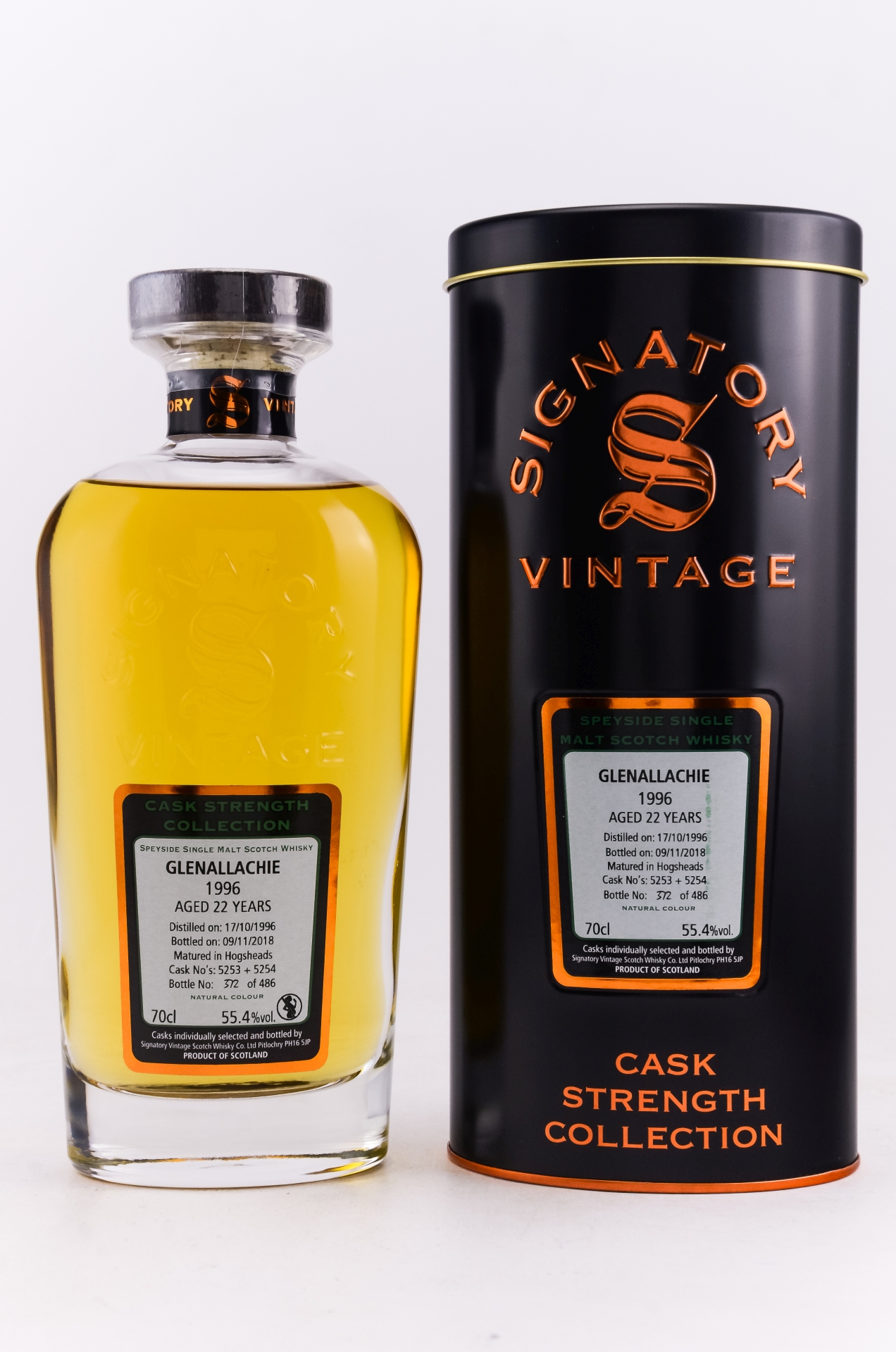 Glenallachie 1996/2018 Sig CS - Cask No. 5253+5254 - 700ml