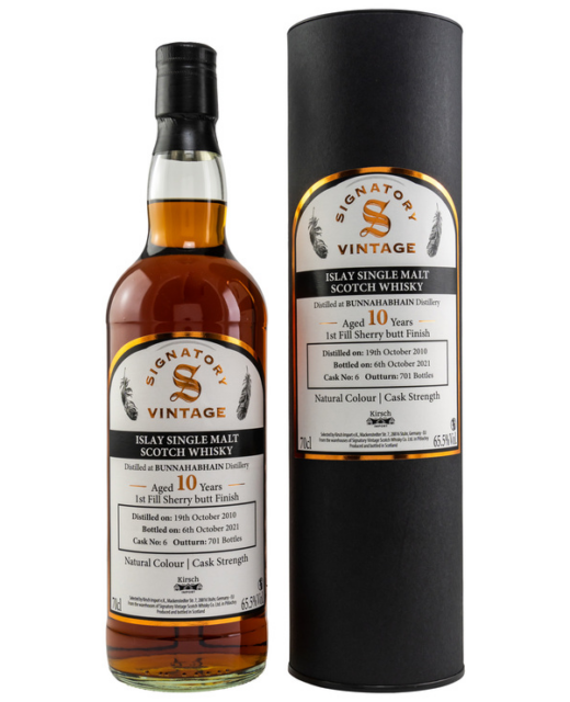 Bunnahabhain 2010/2021 Signatory Vintage Islay Single Malt Scotch Whisky