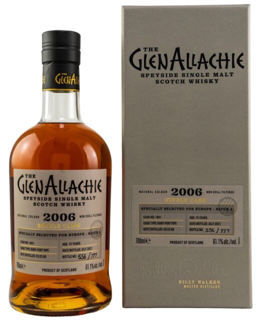 Ruby Port Pipe 2006/2021 The GlenAllachie Speyside Single Malt Scotch Whisky Specially Selected for Europe – Batch 4