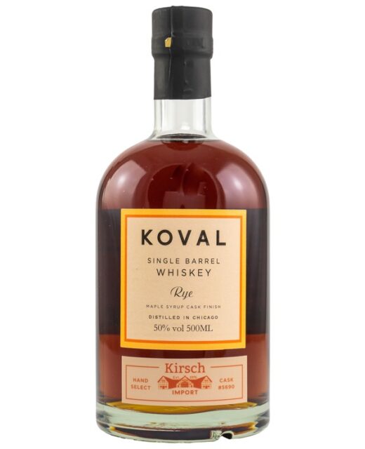 Single Barrel Rye Whiskey – Maple Syrup Finish Koval Distillery Limited Edition Hand Selected for Kirsch Import