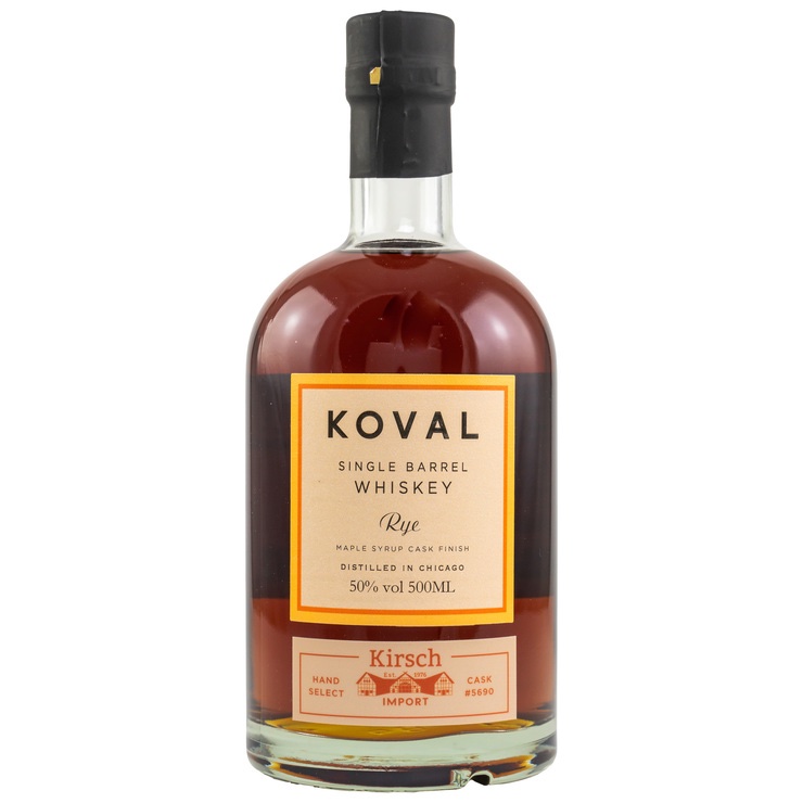 Single Barrel Rye Whiskey – Maple Syrup Finish Koval Distillery Limited Edition Hand Selected for Kirsch Import