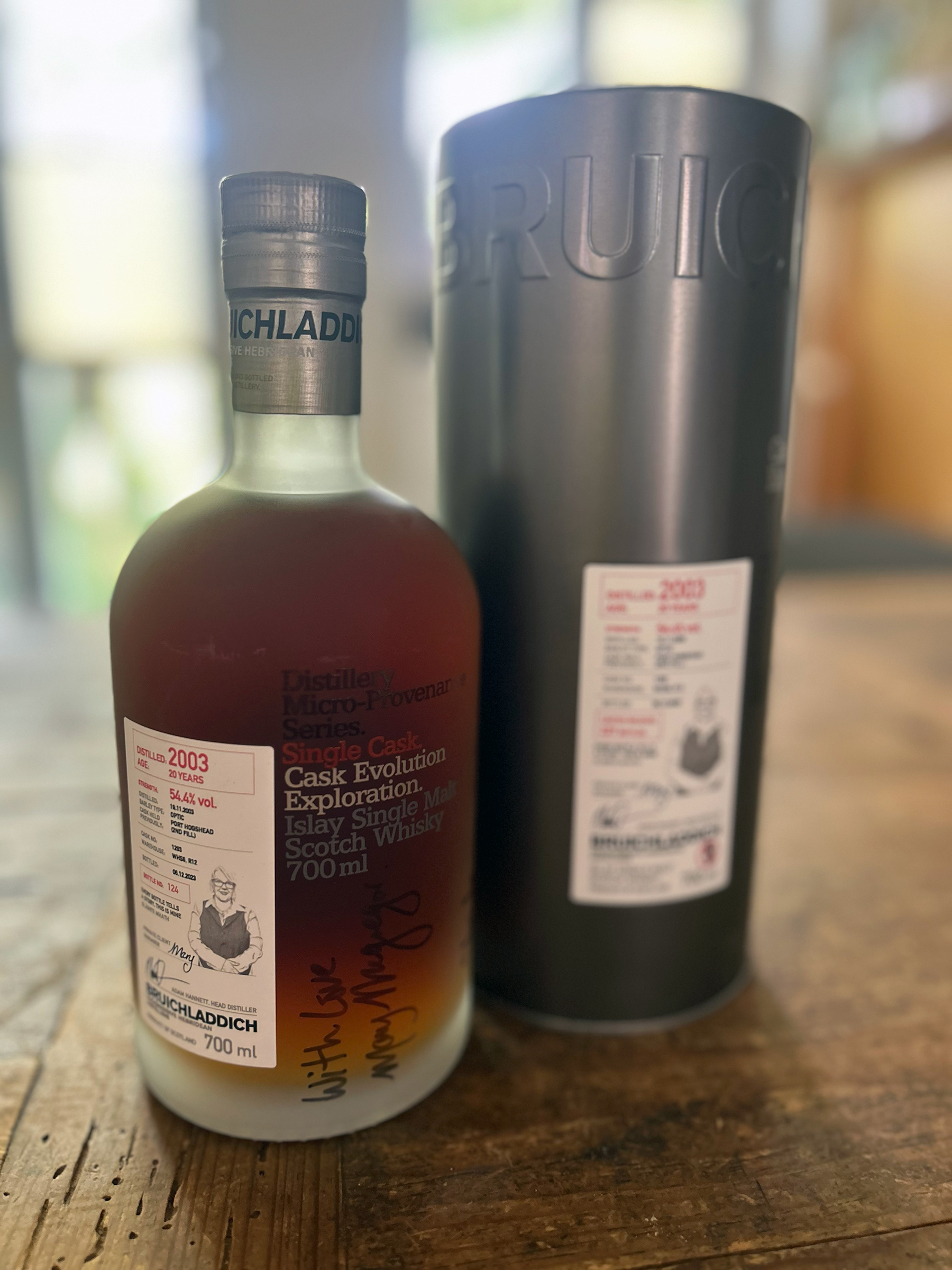 Bruichladdich 2003 Cask #1293 Private Client Release 54.4% - "Mary Bottle"